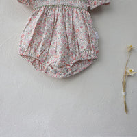 Load image into Gallery viewer, Baby Girls Flower Embroidered Print Rompers Wholesale 220530233
