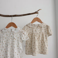 Load image into Gallery viewer, 2 Pieces Set Baby Kid Girls Flower Print Tops And Shorts Wholesale 220530248
