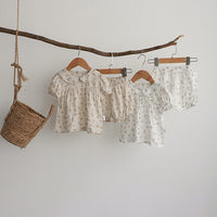 Load image into Gallery viewer, 2 Pieces Set Baby Kid Girls Flower Print Tops And Shorts Wholesale 220530248
