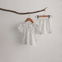 Load image into Gallery viewer, 2 Pieces Set Baby Kid Girls Flower Print Tops And Shorts Wholesale 220530248
