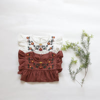 Load image into Gallery viewer, Baby Girls Embroidered Rompers Wholesale 220530251
