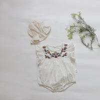 Load image into Gallery viewer, Baby Girls Embroidered Rompers Wholesale 220530251
