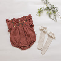 Load image into Gallery viewer, Baby Girls Embroidered Rompers Wholesale 220530251
