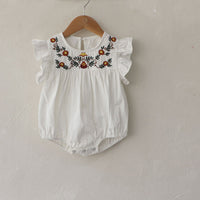 Load image into Gallery viewer, Baby Girls Embroidered Rompers Wholesale 220530251
