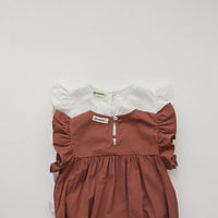 Load image into Gallery viewer, Baby Girls Embroidered Rompers Wholesale 220530251
