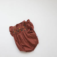 Load image into Gallery viewer, Baby Girls Embroidered Rompers Wholesale 220530251
