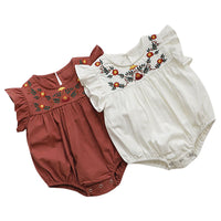 Load image into Gallery viewer, Baby Girls Embroidered Rompers Wholesale 220530251
