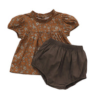 Load image into Gallery viewer, 2 Pieces Set Baby Girls Flower Print Tops And Solid Color Shorts Wholesale 220530256
