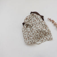 Load image into Gallery viewer, 2 Pieces Set Baby Girls Flower Print Tops And Solid Color Shorts Wholesale 220530256
