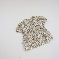 Load image into Gallery viewer, 2 Pieces Set Baby Girls Flower Print Tops And Solid Color Shorts Wholesale 220530256
