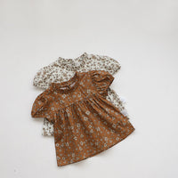 Load image into Gallery viewer, 2 Pieces Set Baby Girls Flower Print Tops And Solid Color Shorts Wholesale 220530256
