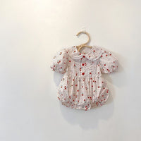 Load image into Gallery viewer, Baby Girls Flower Checked Lace Print Rompers Wholesale 220530281
