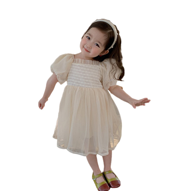 Baby Kid Girls Solid Color Dresses Wholesale 220530288