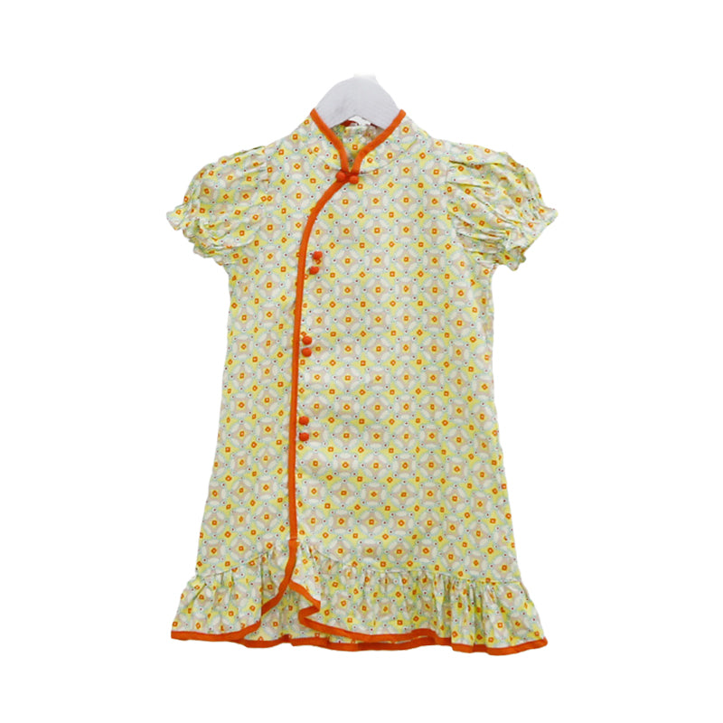 Baby Kid Girls Flower Print Dresses Wholesale 220530291