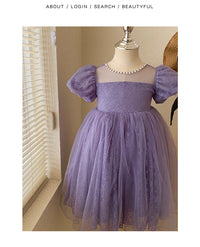 Load image into Gallery viewer, Baby Kid Girls Solid Color Bow Lace Dresses Wholesale 220530322
