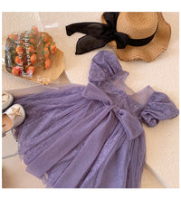 Load image into Gallery viewer, Baby Kid Girls Solid Color Bow Lace Dresses Wholesale 220530322

