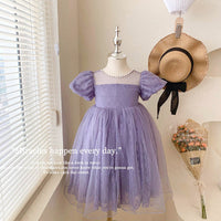 Load image into Gallery viewer, Baby Kid Girls Solid Color Bow Lace Dresses Wholesale 220530322
