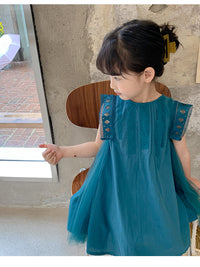 Load image into Gallery viewer, Kid Girls Solid Color Dresses Wholesale 220530342
