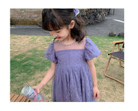 Load image into Gallery viewer, Baby Kid Girls Solid Color Bow Dresses Wholesale 220530366
