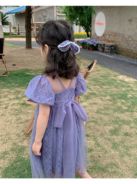 Load image into Gallery viewer, Baby Kid Girls Solid Color Bow Dresses Wholesale 220530366
