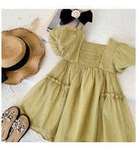Load image into Gallery viewer, Baby Kid Girls Solid Color Bow Dresses Wholesale 220530407
