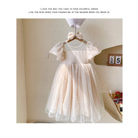 Load image into Gallery viewer, Baby Kid Girls Solid Color Bow Dresses Wholesale 220530411
