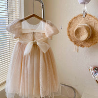 Load image into Gallery viewer, Baby Kid Girls Solid Color Bow Dresses Wholesale 220530411
