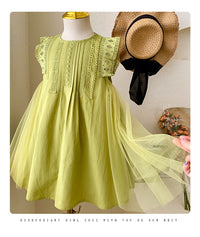 Load image into Gallery viewer, Baby Kid Girls Solid Color Dresses Wholesale 220530439
