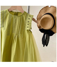 Load image into Gallery viewer, Baby Kid Girls Solid Color Dresses Wholesale 220530439
