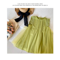 Load image into Gallery viewer, Baby Kid Girls Solid Color Dresses Wholesale 220530439
