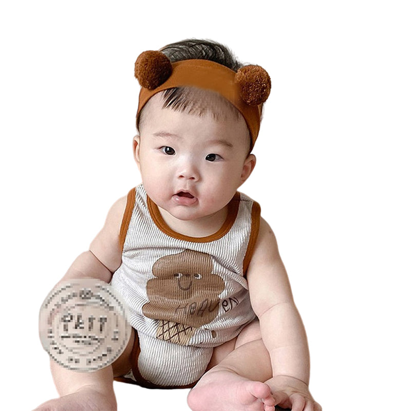 Baby Girls Letters Print Rompers And Accessories Headwear Wholesale 220530440