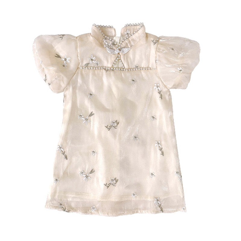 Baby Kid Big Kid Girls Flower Embroidered Dresses Wholesale 22053062