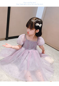 Load image into Gallery viewer, Baby Kid Girls Star Bow Dresses Wholesale 22053094
