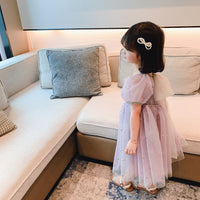 Load image into Gallery viewer, Baby Kid Girls Star Bow Dresses Wholesale 22053094
