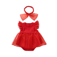 Load image into Gallery viewer, Baby Girls Solid Color Rompers Wholesale 22053103
