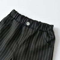 Load image into Gallery viewer, 3 Pieces Set Baby Kid Boys Birthday Party Bow Shirts Striped Vests Waistcoats And Shorts Wholesale 220531104
