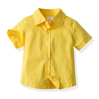 Load image into Gallery viewer, 2 Pieces Set Baby Kid Boys Birthday Party Bow Shirts And Checked Rompers Wholesale 220531106
