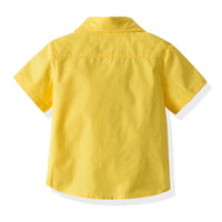 Load image into Gallery viewer, 2 Pieces Set Baby Kid Boys Birthday Party Bow Shirts And Checked Rompers Wholesale 220531106
