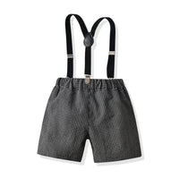 Load image into Gallery viewer, 2 Pieces Set Baby Kid Boys Birthday Party Bow Shirts And Checked Rompers Wholesale 220531106
