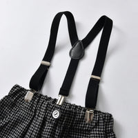 Load image into Gallery viewer, 2 Pieces Set Baby Kid Boys Birthday Party Bow Shirts And Checked Rompers Wholesale 220531106
