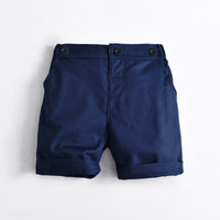 Load image into Gallery viewer, 2 Pieces Set Kid Boys Dressy Bow Shirts And Solid Color Shorts Suits Wholesale 220531118
