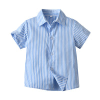 Load image into Gallery viewer, 3 Pieces Set Baby Kid Boys Dressy Solid Color Vests Waistcoats And Striped Bow Shirts And Shorts Suits Wholesale 220531122
