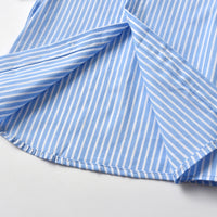 Load image into Gallery viewer, 2 Pieces Set Baby Kid Boys Dressy Striped Bow Shirts And Solid Color Shorts Suits Wholesale 220531123
