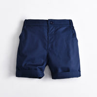 Load image into Gallery viewer, 2 Pieces Set Baby Kid Boys Dressy Striped Bow Shirts And Solid Color Shorts Suits Wholesale 220531123
