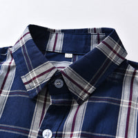 Load image into Gallery viewer, 2 Pieces Set Baby Kid Boys Dressy Checked Bow Shirts And Solid Color Rompers Suits Wholesale 220531130
