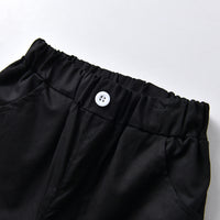 Load image into Gallery viewer, 2 Pieces Set Baby Kid Boys Dressy Checked Bow Shirts And Solid Color Rompers Suits Wholesale 220531130
