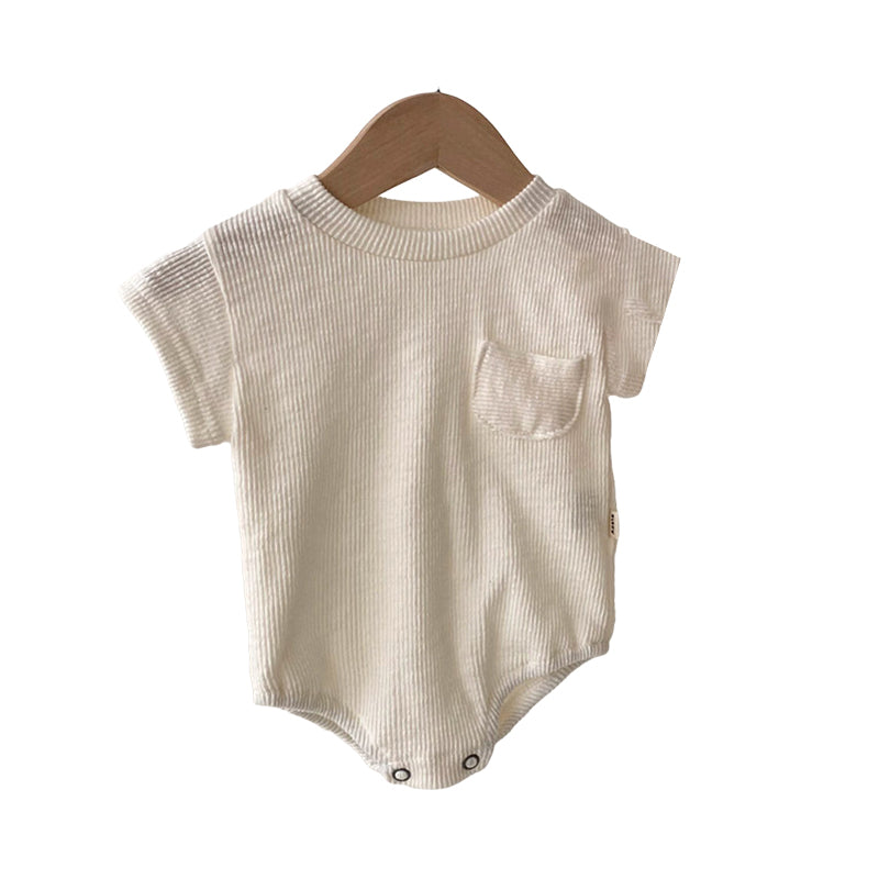 Baby Unisex Solid Color Rompers Wholesale 220531138