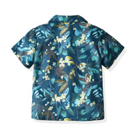 Load image into Gallery viewer, 2 Pieces Set Baby Kid Boys Flower Print Shirts And Shorts Wholesale 220531155
