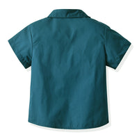 Load image into Gallery viewer, 2 Pieces Set Baby Kid Boys Birthday Party Solid Color Bow Shirts And Rompers Wholesale 220531157
