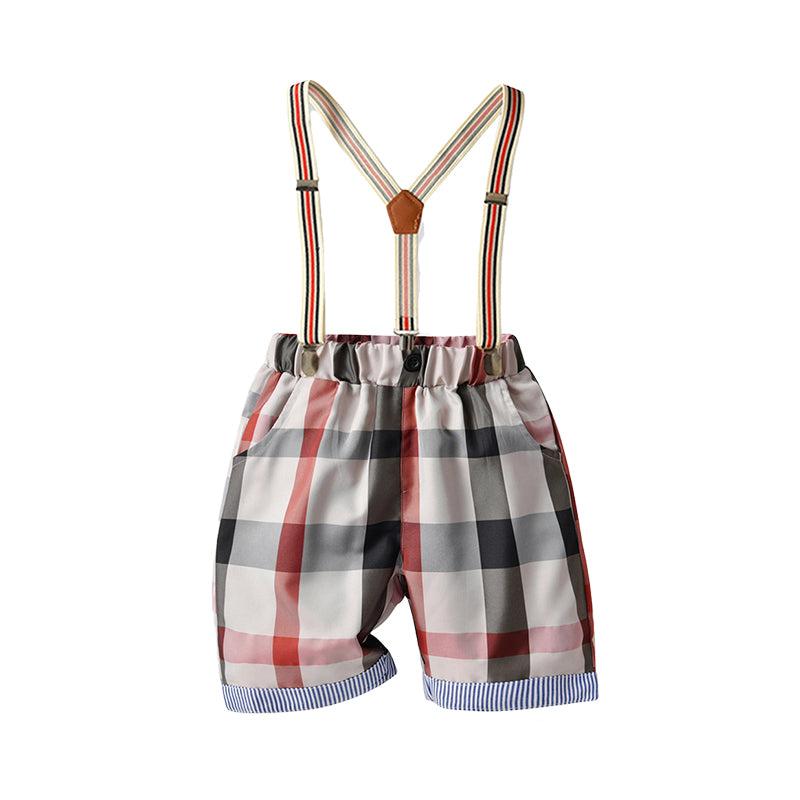Baby Kid Boys Checked Dressy Rompers Wholesale 220531168